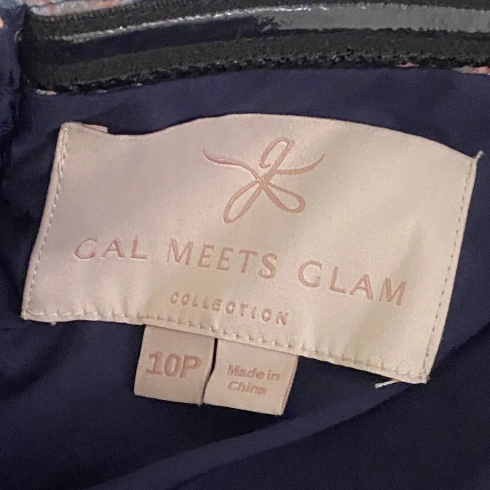 Gal Meets Glam Siena Dress Size 10P Blue Floral Maxi Halter Smocked Flowy - Picture 7 of 10
